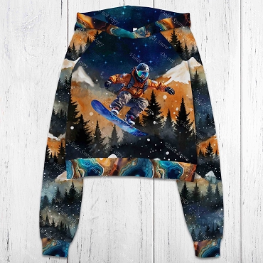 Winter Sports Orange Snowboarder Panel 